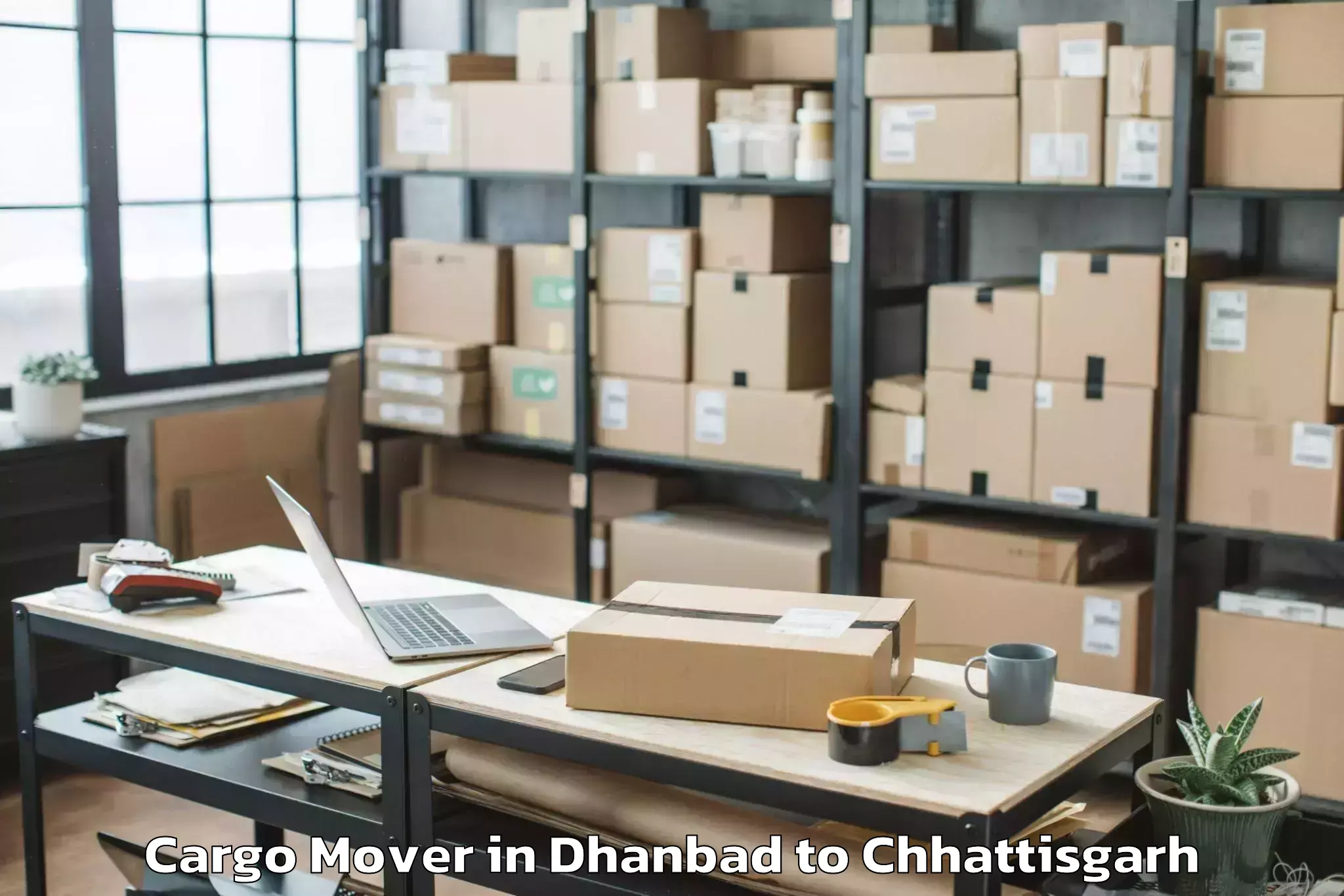 Book Your Dhanbad to Op Jindal University Raigarh Cargo Mover Today